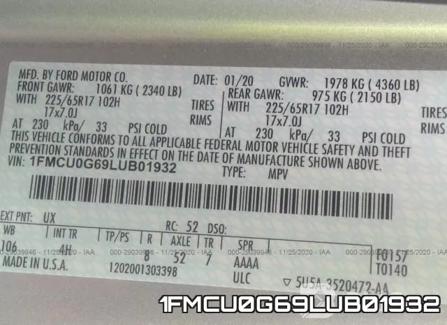 1FMCU0G69LUB01932 фото 10
