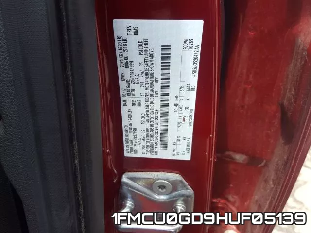 1FMCU0GD9HUF05139 фото 2