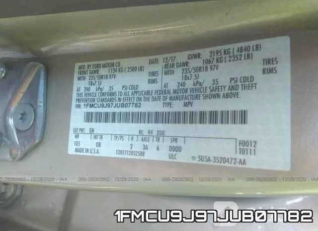 1FMCU9J97JUB07782 фото 9