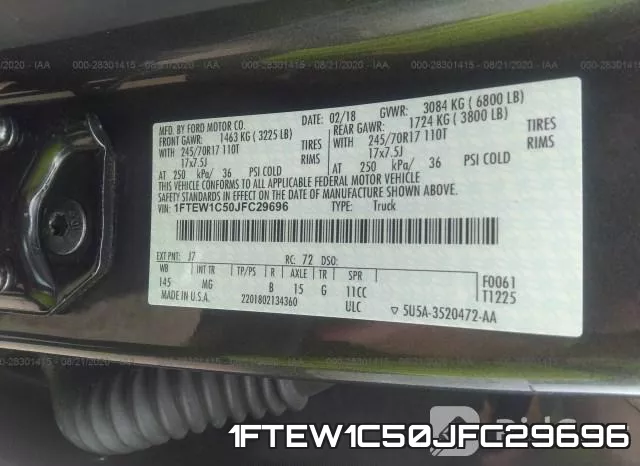 1FTEW1C50JFC29696 фото 10