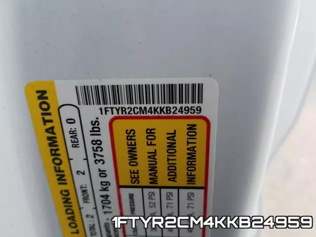 1FTYR2CM4KKB24959 фото 2