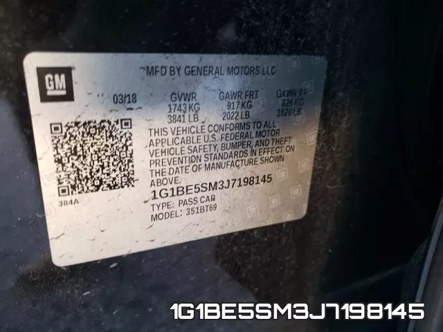 1G1BE5SM3J7198145 фото 2