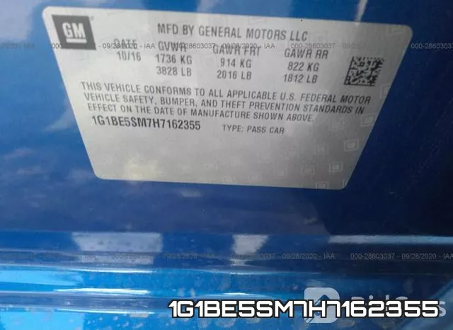 1G1BE5SM7H7162355 фото 9