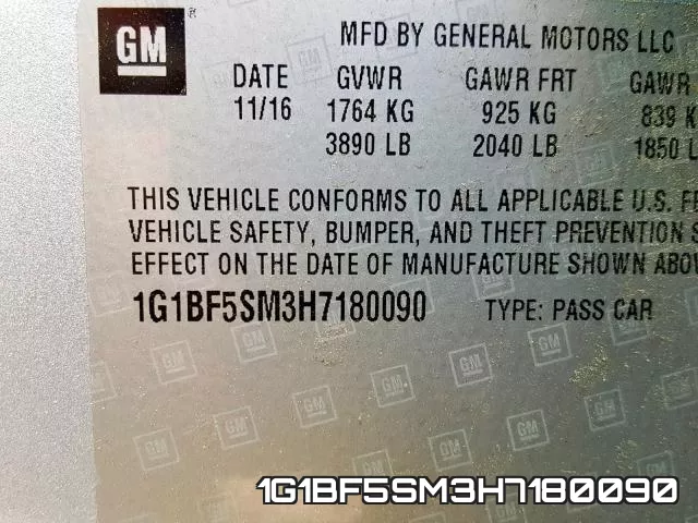 1G1BF5SM3H7180090 фото 2