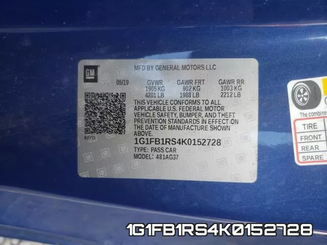 1G1FB1RS4K0152728 фото 2