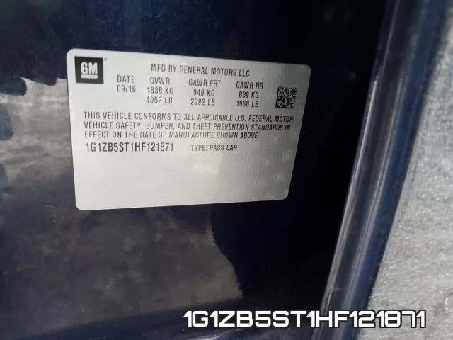 1G1ZB5ST1HF121871 фото 2