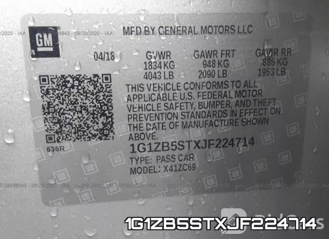 1G1ZB5STXJF224714 фото 8