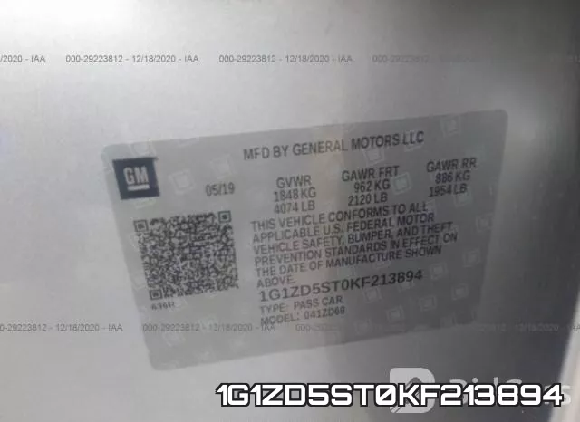 1G1ZD5ST0KF213894 фото 9