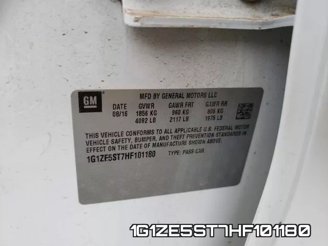1G1ZE5ST7HF101180 фото 2