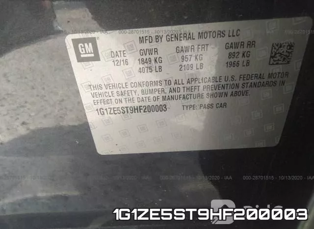 1G1ZE5ST9HF200003 фото 10