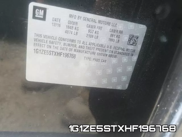 1G1ZE5STXHF196768 фото 2