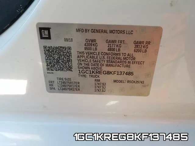 1GC1KREG8KF137485 фото 2