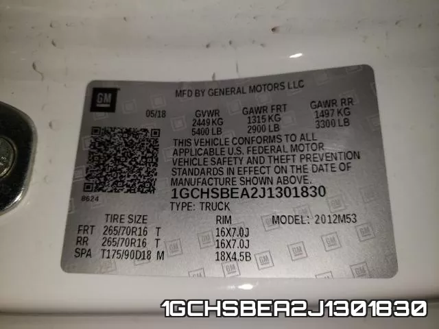 1GCHSBEA2J1301830 фото 2