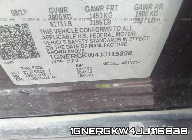 1GNERGKW4JJ115838 фото 10