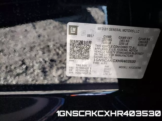 1GNSCAKCXHR403530 фото 2