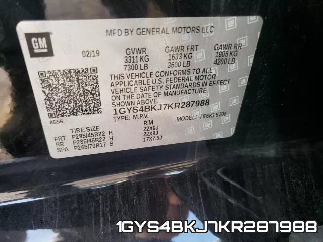 1GYS4BKJ7KR287988 фото 2