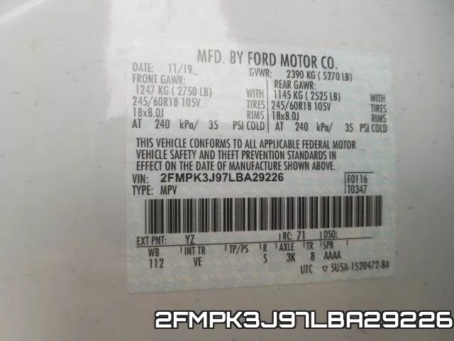 2FMPK3J97LBA29226 фото 2