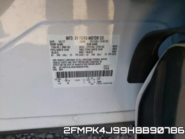 2FMPK4J99HBB90786 фото 2