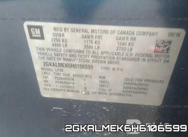 2GKALMEK6H6106599 фото 10