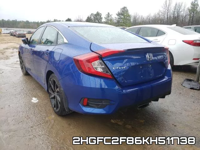 2HGFC2F86KH511738 фото 3