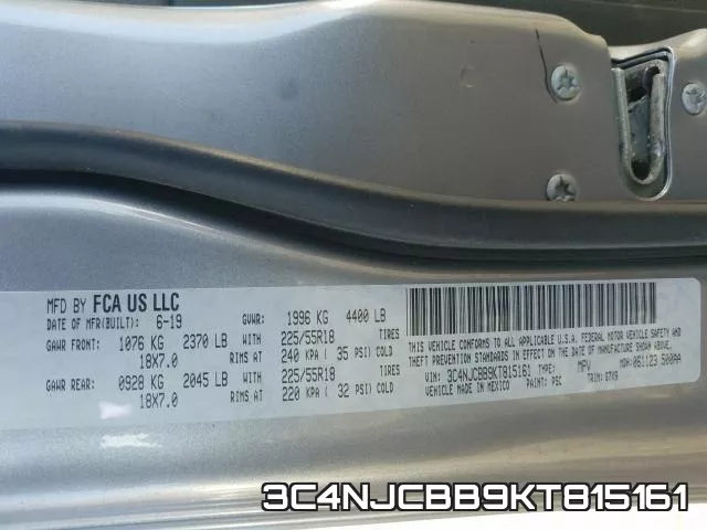 3C4NJCBB9KT815161 фото 2