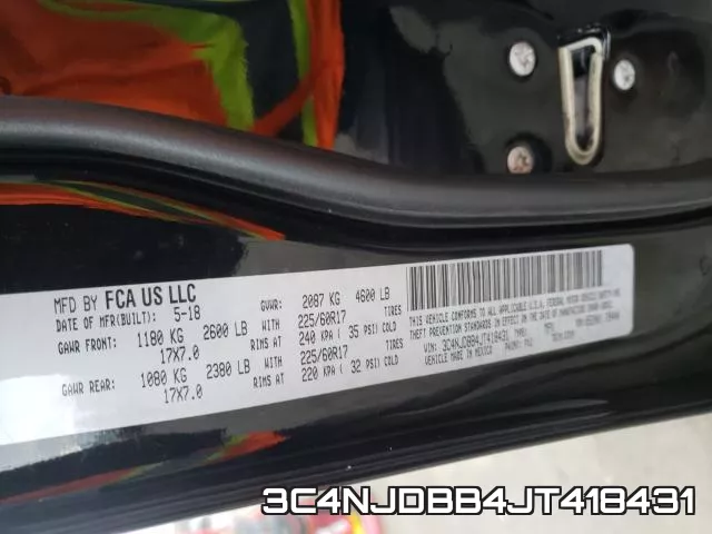 3C4NJDBB4JT418431 фото 2
