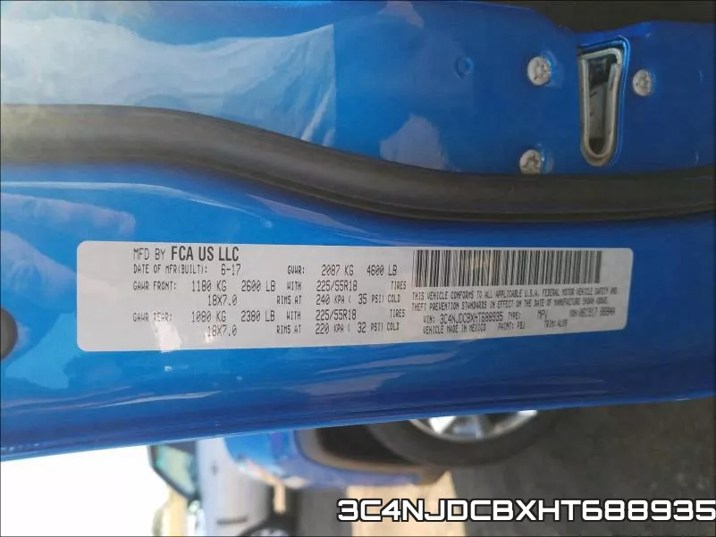 3C4NJDCBXHT688935 фото 2