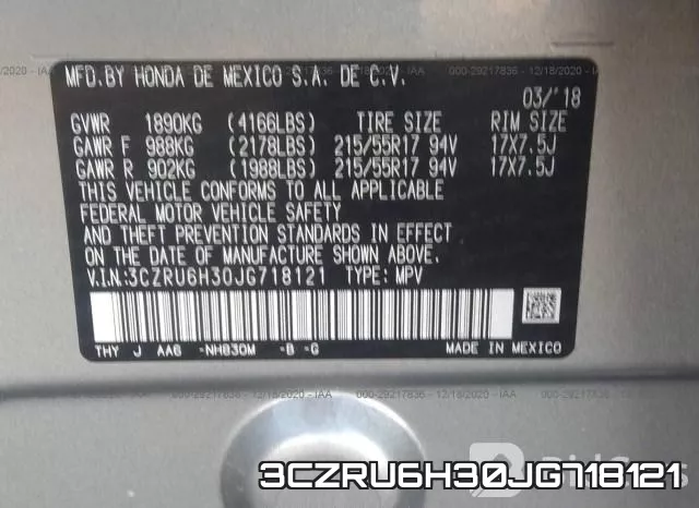 3CZRU6H30JG718121 фото 8
