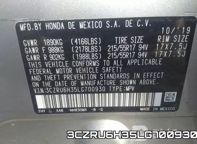 3CZRU6H35LG700930 фото 10