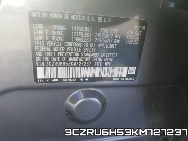 3CZRU6H53KM727237 фото 2