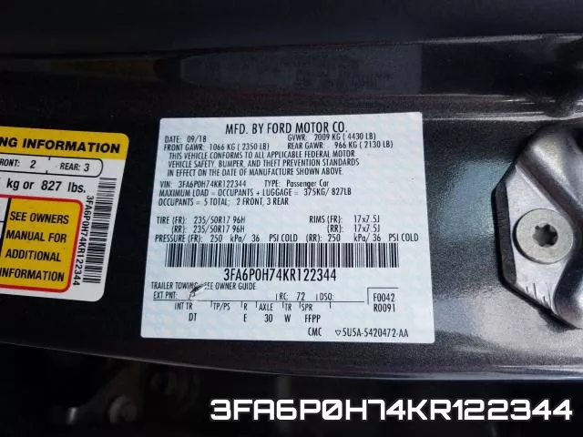 3FA6P0H74KR122344 фото 2