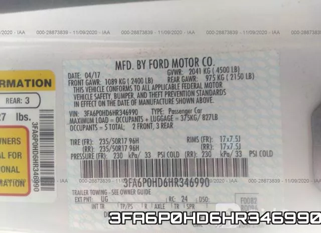 3FA6P0HD6HR346990 фото 9