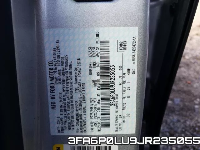3FA6P0LU9JR235055 фото 2