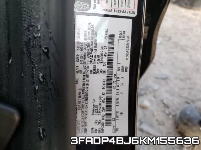 3FADP4BJ6KM155636 фото 2