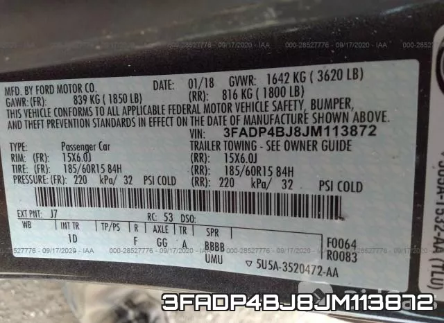 3FADP4BJ8JM113872 фото 10