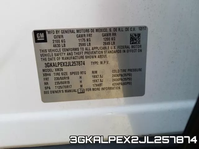 3GKALPEX2JL257874 фото 2