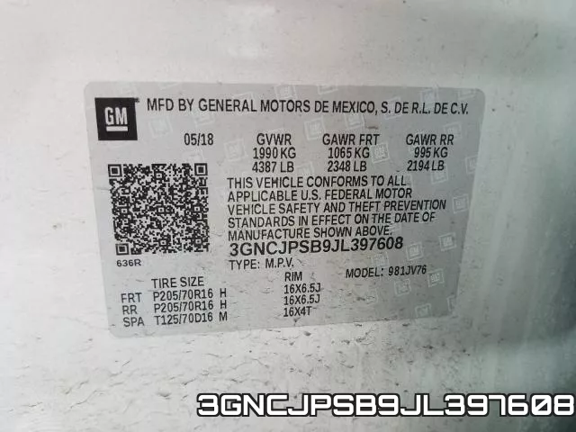 3GNCJPSB9JL397608 фото 2