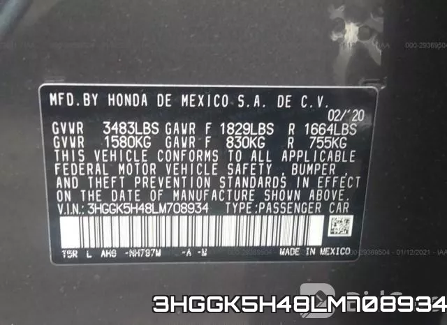 3HGGK5H48LM708934 фото 8