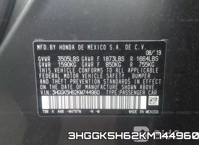 3HGGK5H62KM744960 фото 10