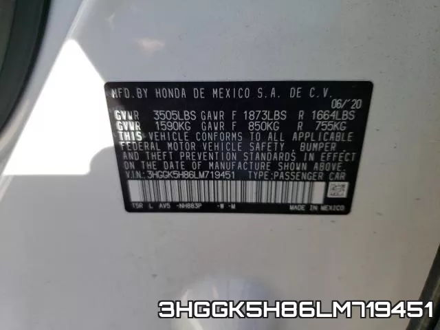 3HGGK5H86LM719451 фото 2