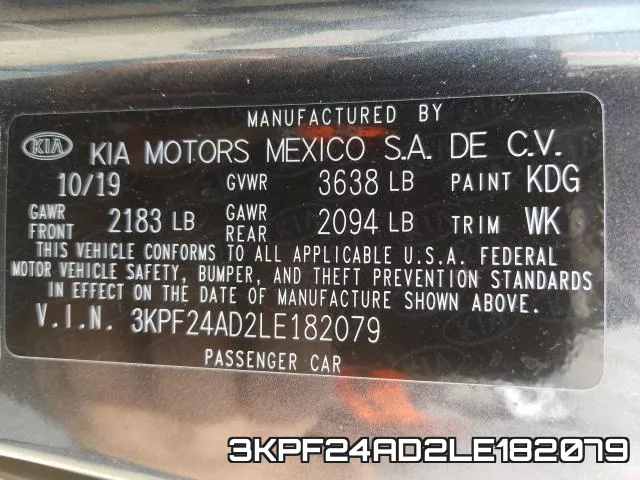 3KPF24AD2LE182079 фото 2