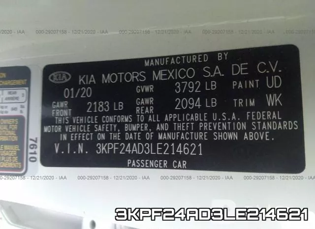 3KPF24AD3LE214621 фото 9