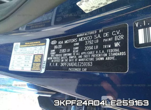 3KPF24AD4LE259163 фото 9