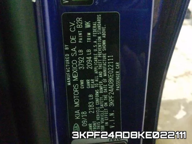 3KPF24AD8KE022111 фото 2