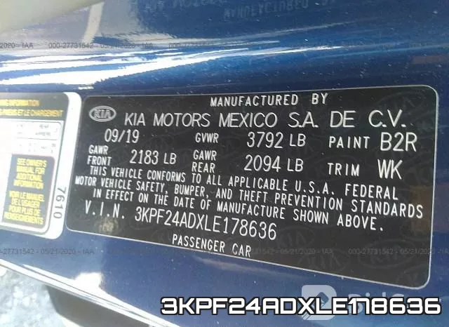 3KPF24ADXLE178636 фото 9