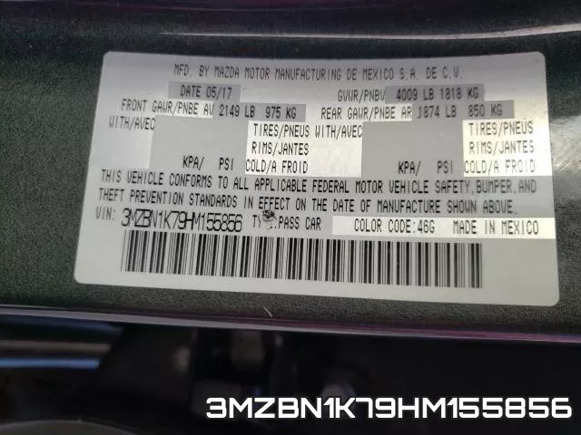 3MZBN1K79HM155856 фото 2