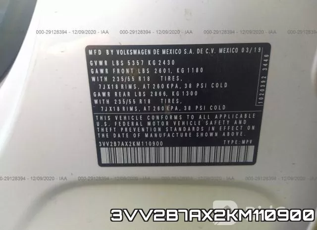 3VV2B7AX2KM110900 фото 8