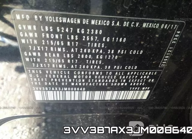 3VV3B7AX3JM008640 фото 9