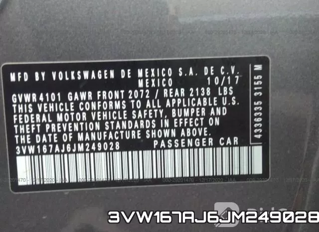 3VW167AJ6JM249028 фото 10