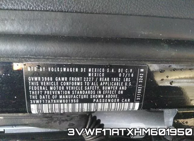 3VWF17ATXHM601950 фото 10